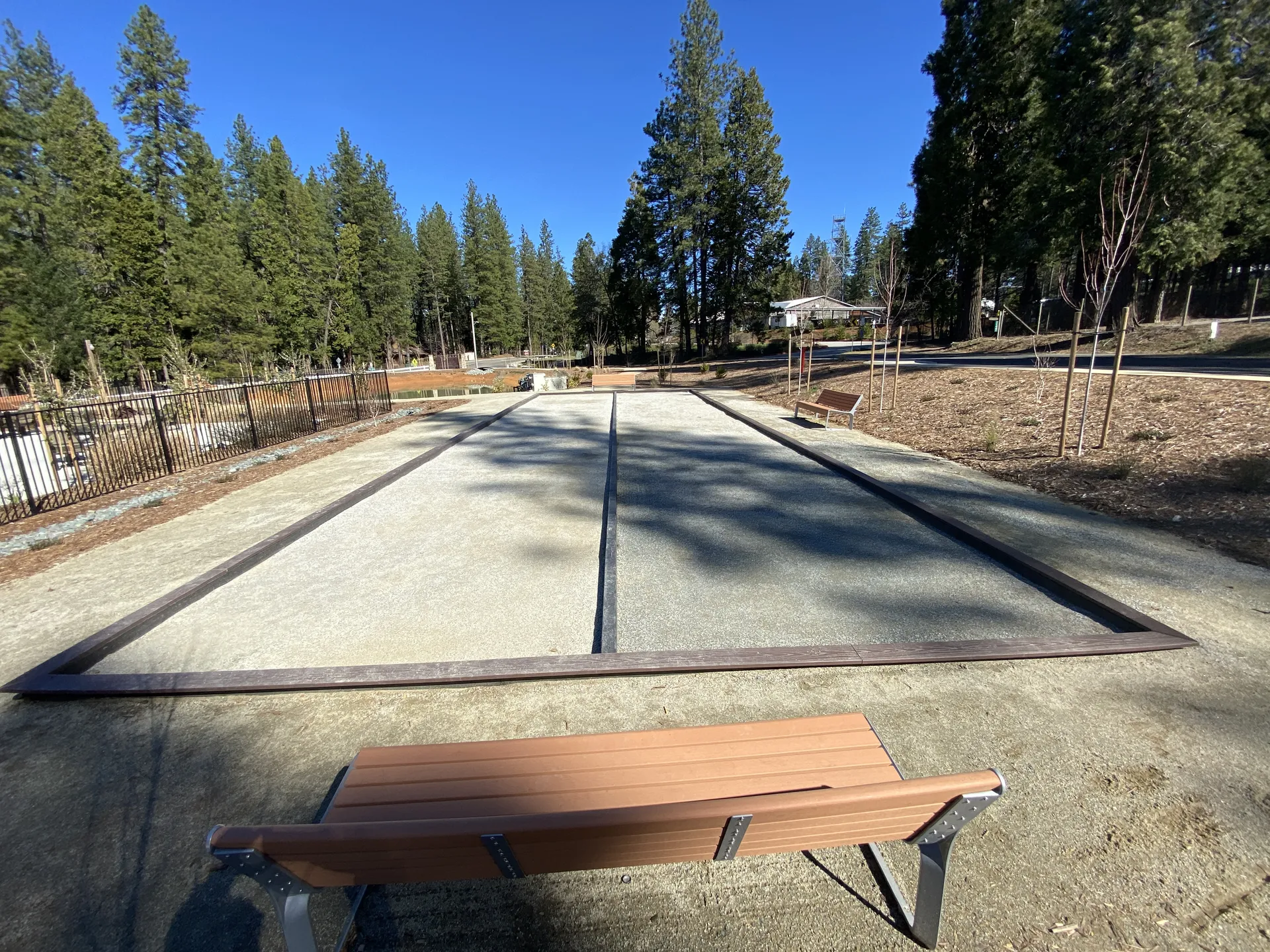 Guests playing bocce ball at Grass Valley RV Resort