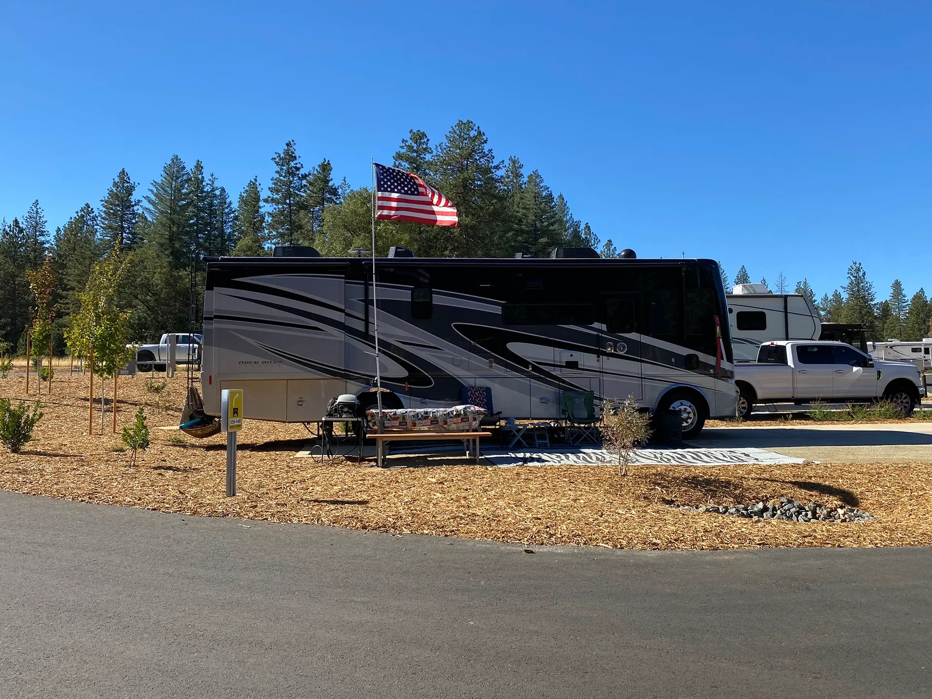 Self-serve RV dump station at Grass Valley RV Resort