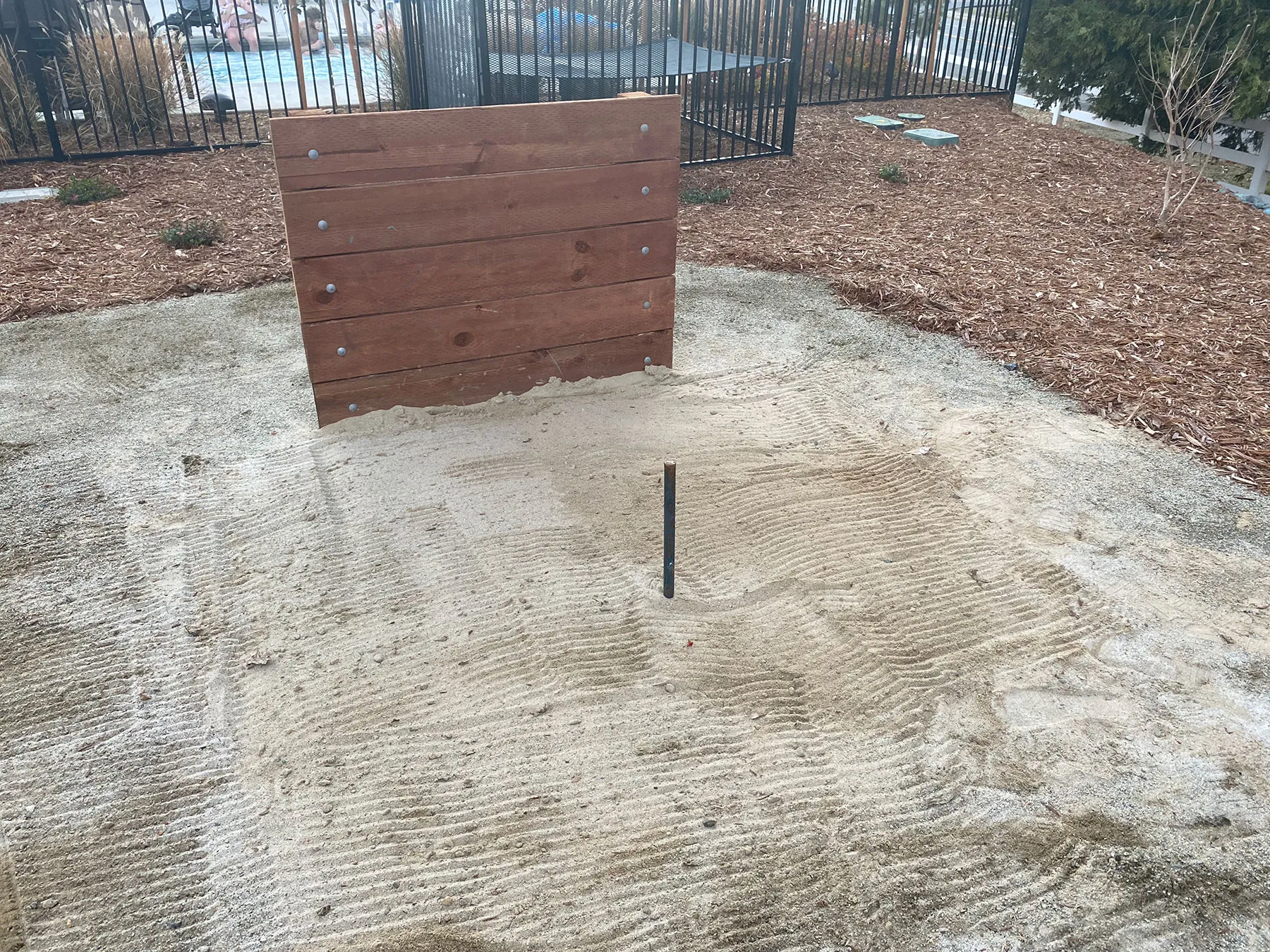 Horseshoe pit at Grass Valley RV Resort